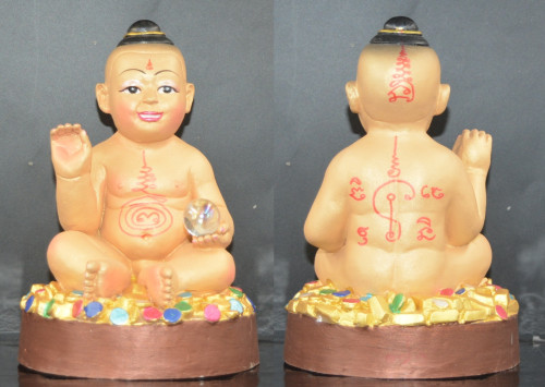 กุมารทอง ขนาดบูชา เนื้อเรซิ่นเพ้นท์สีทอง พระอาจารย์แว่น วัดป่าประชาสามัคคีธรรม 2555