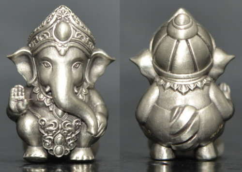 คเนศน้อย รุ่นให้ลาภเงินล้าน เนื้อบรอนซ์ชุบซาติน หลวงพ่อกลม วัดหนองบัว 2567