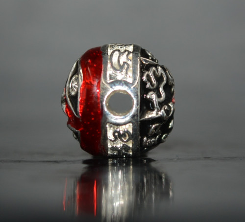 ลูกอมสามตาห้าดาว เนื้อสัมฤทธิ์ชุบเงินลงยา หลวงปู่อินทร์ สำนักสงฆ์คลองขี้เหล็ก 2567 2