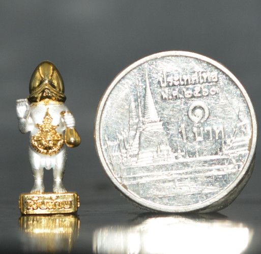 เพชรพญาธร รุ่นกวักเงินล้าน เนื้อบรอนซ์ชุบ 2K หลวงพ่อกลม วัดหนองบัว 2568 2