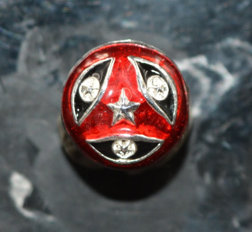 ลูกอมสามตาห้าดาว เนื้อสัมฤทธิ์ชุบเงินลงยา หลวงปู่อินทร์ สำนักสงฆ์คลองขี้เหล็ก 2567 1