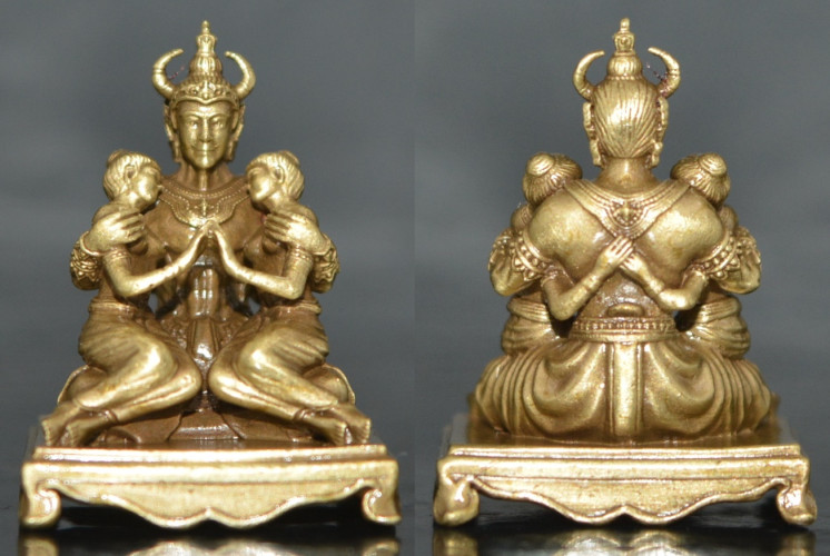 พญาเขาคำนางเคียง เนื้อบรอน์ชุบซาตินเหลือง ครูบาเหนือฤทธิ์ วัดสะพานดำ 2568