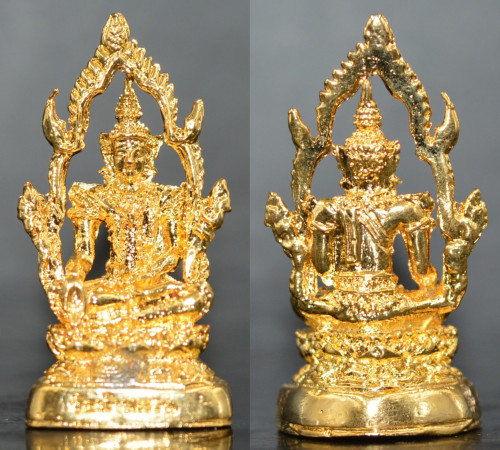 พระพุทธองค์ปฐม เนื้อทองแดงชุบทอง หลวงพ่อพรหม วัดบ้านสวน 2558