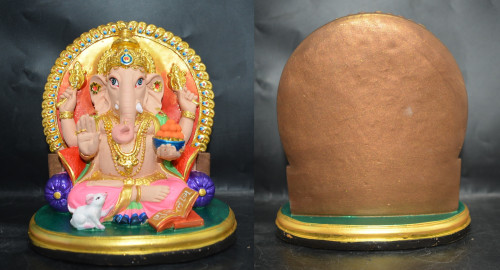 พระพิฆเนศวร์ ขนาดบูชา รุ่นพร108ประการ เนื้อแร่เพ้นท์สี หลวงตาออ วัดช่องแค 2568