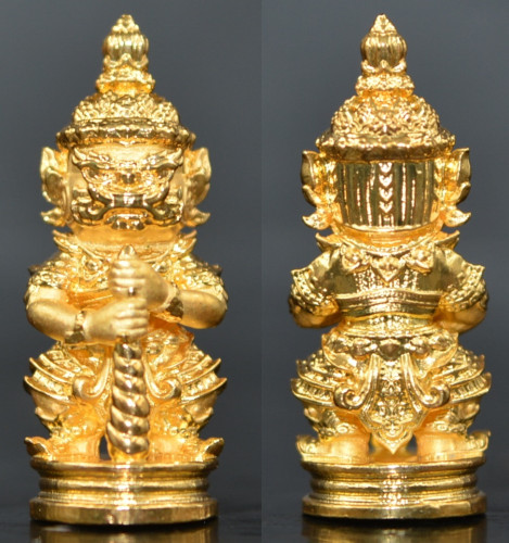 ท้าวเวสสุวรรณ ดวงเศรษฐี เนื้อบรอนซ์ชุบทอง ครูบาคำฝั้น วัดกอโชค 2565