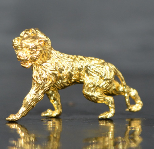 พยัคฆ์มหาเดช  เนื้อสัมฤทธิ์ชุบทอง  ครูบาแบ่ง วัดบ้านโตนด 2568