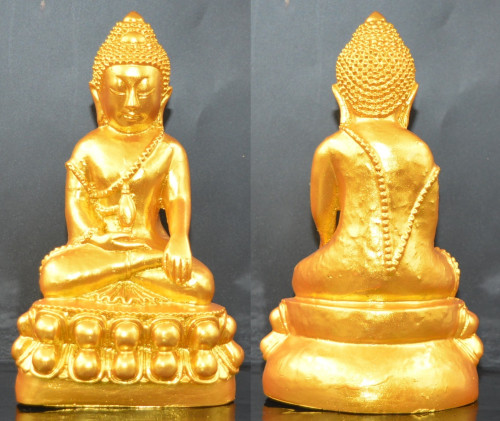 พระกริ่งชินบัญชร ขนาดบูชา รุ่นปลอดโรค เสริมทรัพย์ เนื้อแร่สีทอง หลวงตาออ วัดช่องแค 2568