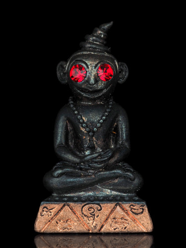 พญางั่งเจ้าเสน่ห์พิศวาส เนื้อสัมฤทธิ์รมดำฐานทองแดง ฤาษีสมเดช (ครูบาเดช) ป่าช้าบ้านใหม่รัตนโกสินทร์