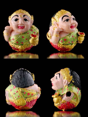 ลูกอมแม่เศรษฐี (นางกวัก) เนื้อสัมฤทธิ์เพ้นท์สี หลวงตารวม วัดโคกสำราญ 2566