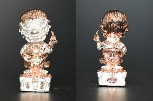 สี่หูห้าตา เทวดาให้ลาภ เนื้อสัมฤทธิ์ชุบ2K อาจารย์โต้ง สำนักพุทธคุณล้านนา 2565