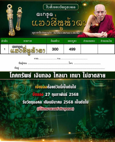 Preorder เปิดจอง ตะกรุดแมงสี่หูห้าตา 1