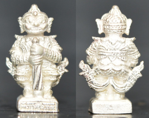 ท้าวเวสสุวรรณ เนื้อสัมฤทธิ์ชุบเงิน รุ่นอายุยืน หลวงปู่คีย์ วัดศรีลำยอง 2556