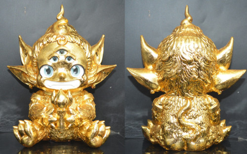 สี่หูห้าตา ขนาดบูชา รุ่นฟ้าประทาน เนื้อเรซิ่นปิดทอง พระครูปลัดธนภัทร วัดธรรมชัยมงคล 2569