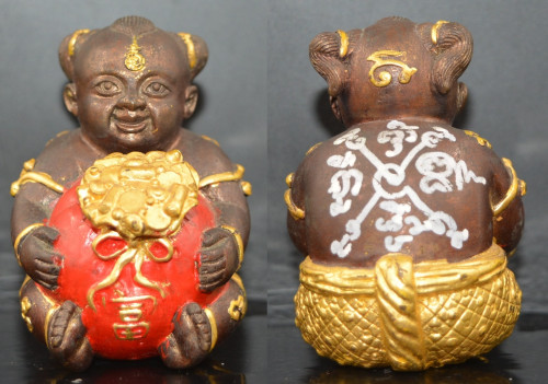 กุมารทองฟู เนื้อสัมฤทธิ์ หลวงพ่อสมชาย วัดด่านเกวียน นครราชสีมา 2554