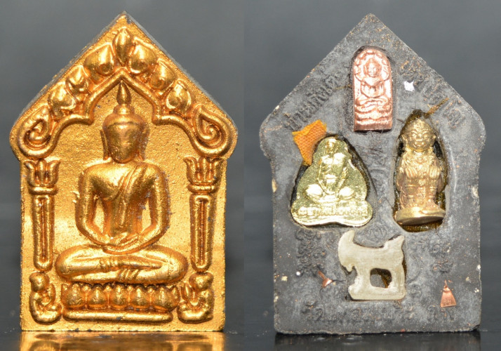 พระขุนแผนผงพรายกุมาร บูรพา 2 แผ่นดิน เนื้อว่าน108  ท่านก๋งเตื่อง วัดแหลมเปาะ 2561