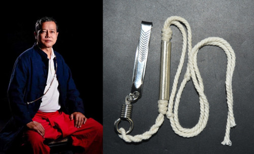 ตะกรุดพัดลึงค์ พัดถัน ( นางคันฮี ) เนื้อดีบุก พ่อครูสิงขร เครือแดง