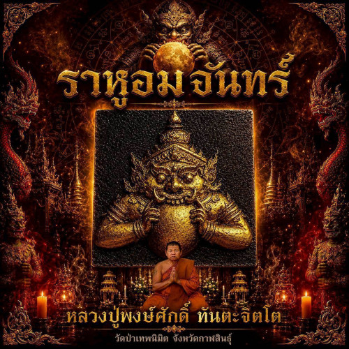 ราหูอมจันทร์ เนื้อผง หลวงปู่พงษ์ศักดิ์ วัดป่าเทพนิมิต จังหวัดกาฬสินธุ์  ​2569
