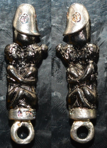 ปลัดขิก อิ้นคู่ เนื้อสัมฤทธิ์ชุบ 2K ครูบาสุบิน วัดเวียงมนมงคลพนาราม 2550