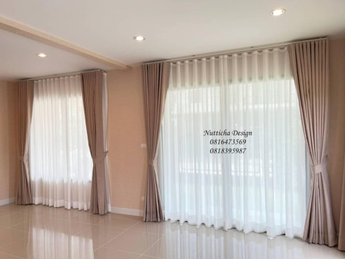 ผ้าม่านลอน รางเทปผ้า