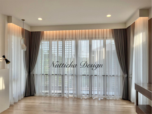 ผ้าม่านลอน รางเทปผ้า