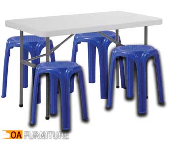 ชุดโต๊ะพับ FP120 พร้อมเก้าอี้ CH35