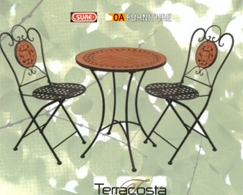 ชุดโต๊ะ-เก้าอี้โมเสค Terracosta