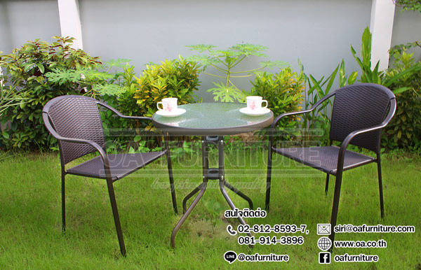 ชุดโต๊ะ-เก้าอี้หวายเทียม COFFEE SET