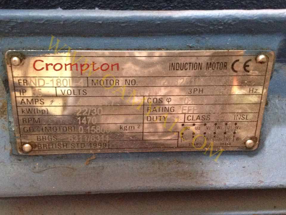 มอเตอร์ 30 HP 380V  1450 rpm  Crompton 3