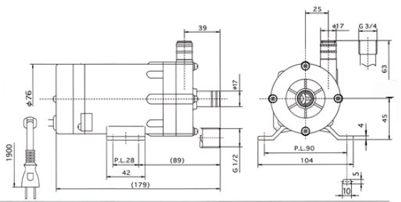 ปั๊มสูบน้ำยาเคมี ขนาด 3/4 นิ้ว รุ่น PMD-371 SANSO 1