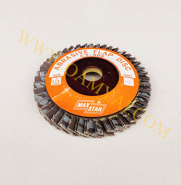ผ้าทรายจานซ้อนหลังแข็ง 4 นิ้ว No.120 รุ่น CT-003 MAXSTAR