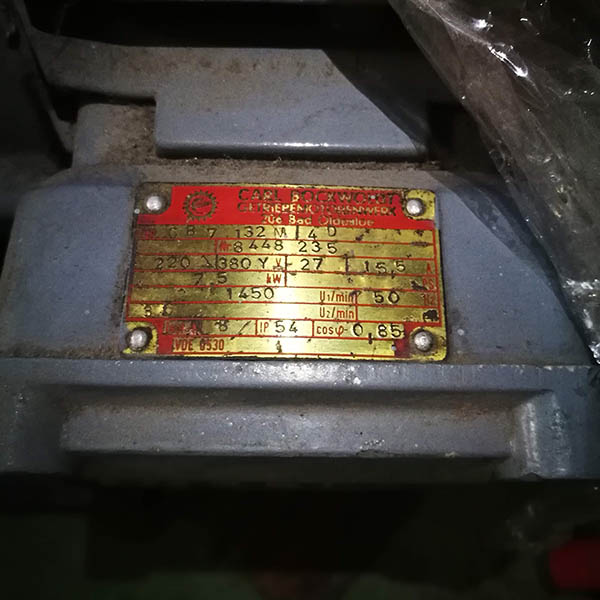 มอเตอร์เกียร์ 10 hp 380V อัตราทด 33 rpm EBEHA 2