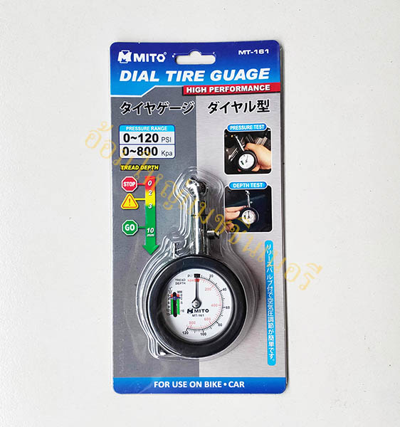 หัวเติมลมพร้อมวัดร่องยาง รุ่น MI-161  MITO