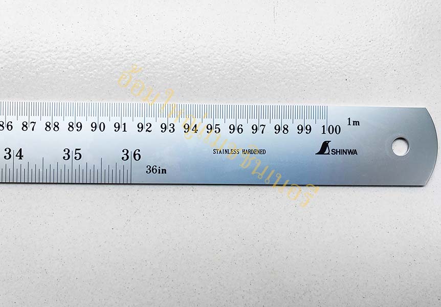 ฟุตสแตนเลส 36 นิ้ว (นิ้ว-มม.) รุ่น H-401F  SHINWA 2