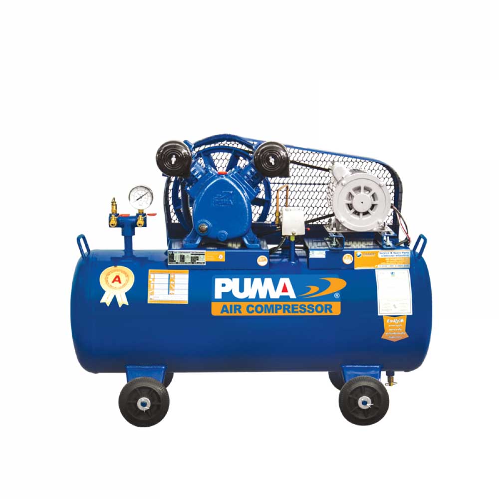 ปั๊มลมสายพาน 1/2 HP ถัง 92 ลิตร ไฟ 220V รุ่น PP-2P-PPM220V  PUMA