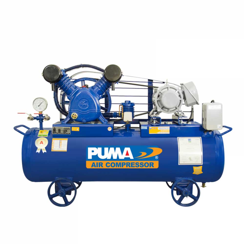 ปั๊มลมสายพาน 3 HP ถัง 165 ลิตร ไฟ 380V รุ่น PP-23-AB380V PUMA