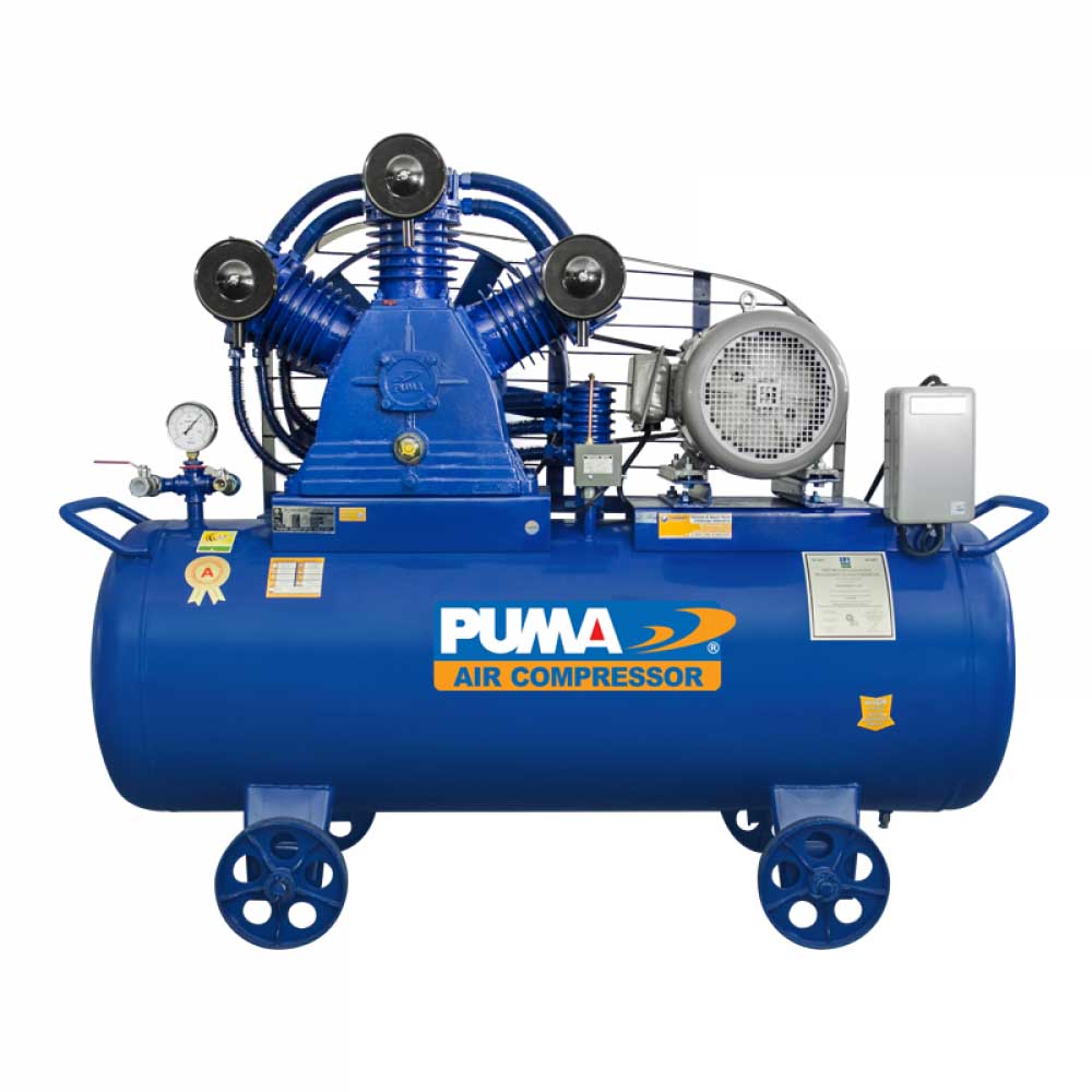 ปั๊มลมสายพาน 10 HP ถัง 260 ลิตร ไฟ 380V รุ่น PP-310A-AB380V PUMA