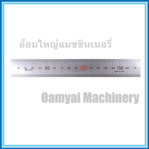 ฟุตสแตนเลส ฟุตเหล็ก บรรทัดสแตนเลส 30 ซม./ 300 มม. (ซม.,มม.) รุ่น H-101C SHINWA (ชินวา) 1