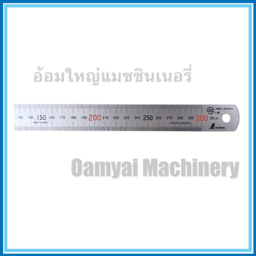 ฟุตสแตนเลส ฟุตเหล็ก บรรทัดสแตนเลส 30 ซม./ 300 มม. (ซม.,มม.) รุ่น H-101C SHINWA (ชินวา) 2
