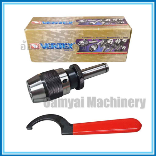 หัวสว่านก้านกลม หัวสว่านมือบิดพร้อมแกนก้านกลม จับดอกสว่าน 16 มม รุ่น INT-16-JC-25 VERTEX 