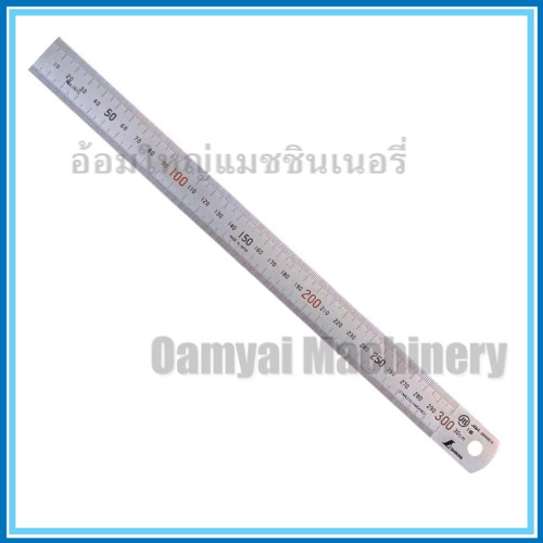 ฟุตสแตนเลส ฟุตเหล็ก บรรทัดสแตนเลส 30 ซม./ 300 มม. (ซม.,มม.) รุ่น H-101C SHINWA (ชินวา)