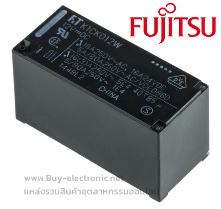 รหัส FTR-K1CK012W ,รายละเอียด Low Profile Power Relay Coil 12VDC , ยี่ห้อ FUJITSU