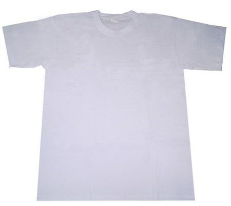 เสื้อยืด T-Shirt เนื้อผ้าโพลีเอสเตอร์ สีขาว สำหรับเด็ก