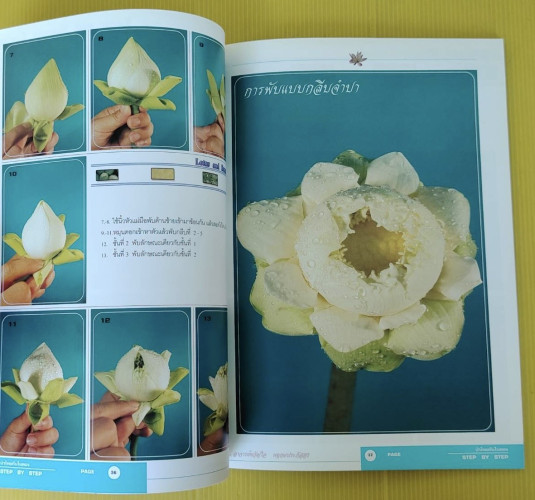 สารพันงานเครื่องสด ชุด บัวไทยกับใบตอง  โดย อาจารย์ขวัญใจ พฤกษประภัสสร 7