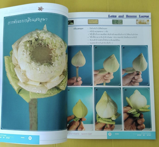 สารพันงานเครื่องสด ชุด บัวไทยกับใบตอง  โดย อาจารย์ขวัญใจ พฤกษประภัสสร 6