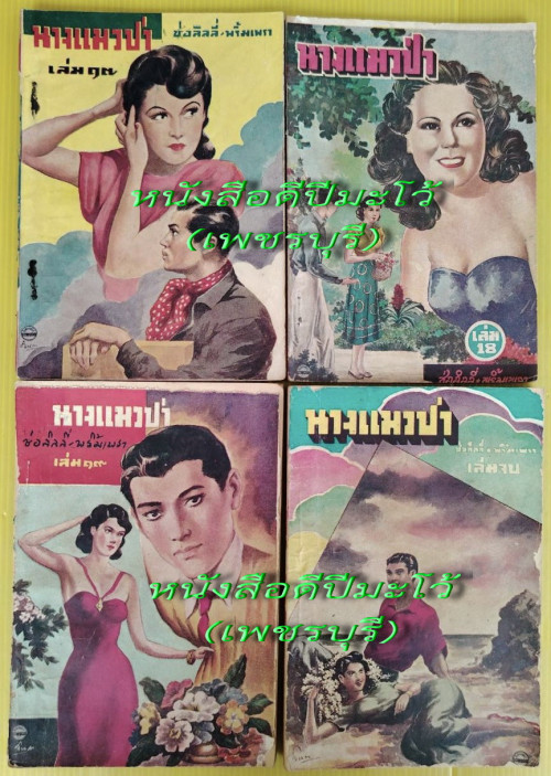 นางแมวป่า 20 เล่มจบ  โดย ช่อลิลลี่ - พริ้มเพรา (ปกภาพวาด เหม เวชกร ประมาณ 9 เล่ม) 5