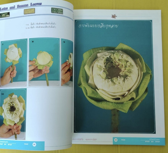 สารพันงานเครื่องสด ชุด บัวไทยกับใบตอง  โดย อาจารย์ขวัญใจ พฤกษประภัสสร 4