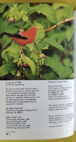 A Pocket Guide to HAWAI 'I'S BIRDS 2