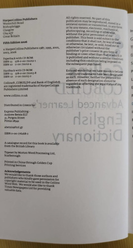 Collins COBUILD Advanced Learner's English Dictionary 2