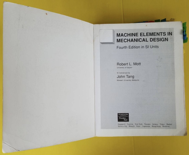 Machine Elements In Mechanical Design By Robert L. Mott