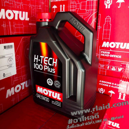 น้ำมันเครื่องยนต์เบนซิน MOTUL H-TECH 100 PLUS 5W-30 4L. 1